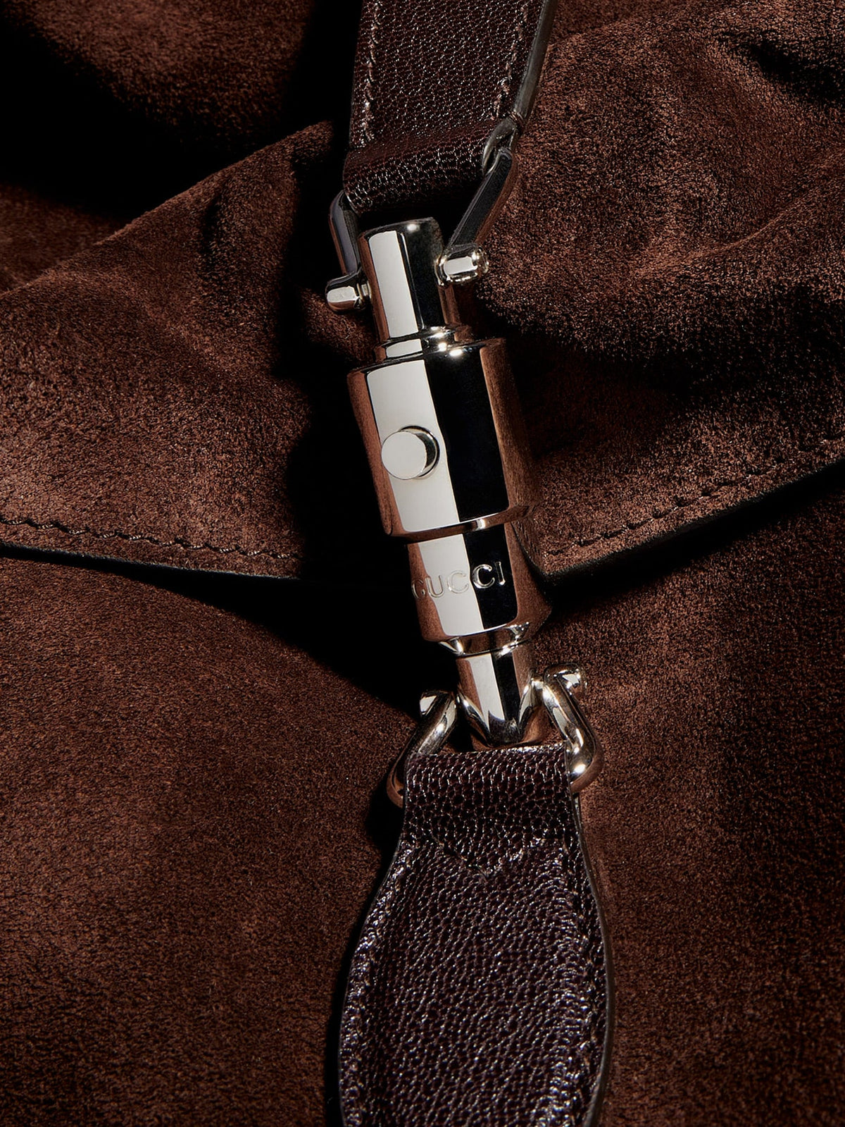 Gucci Jackie Flap suede shoulder bag - Black