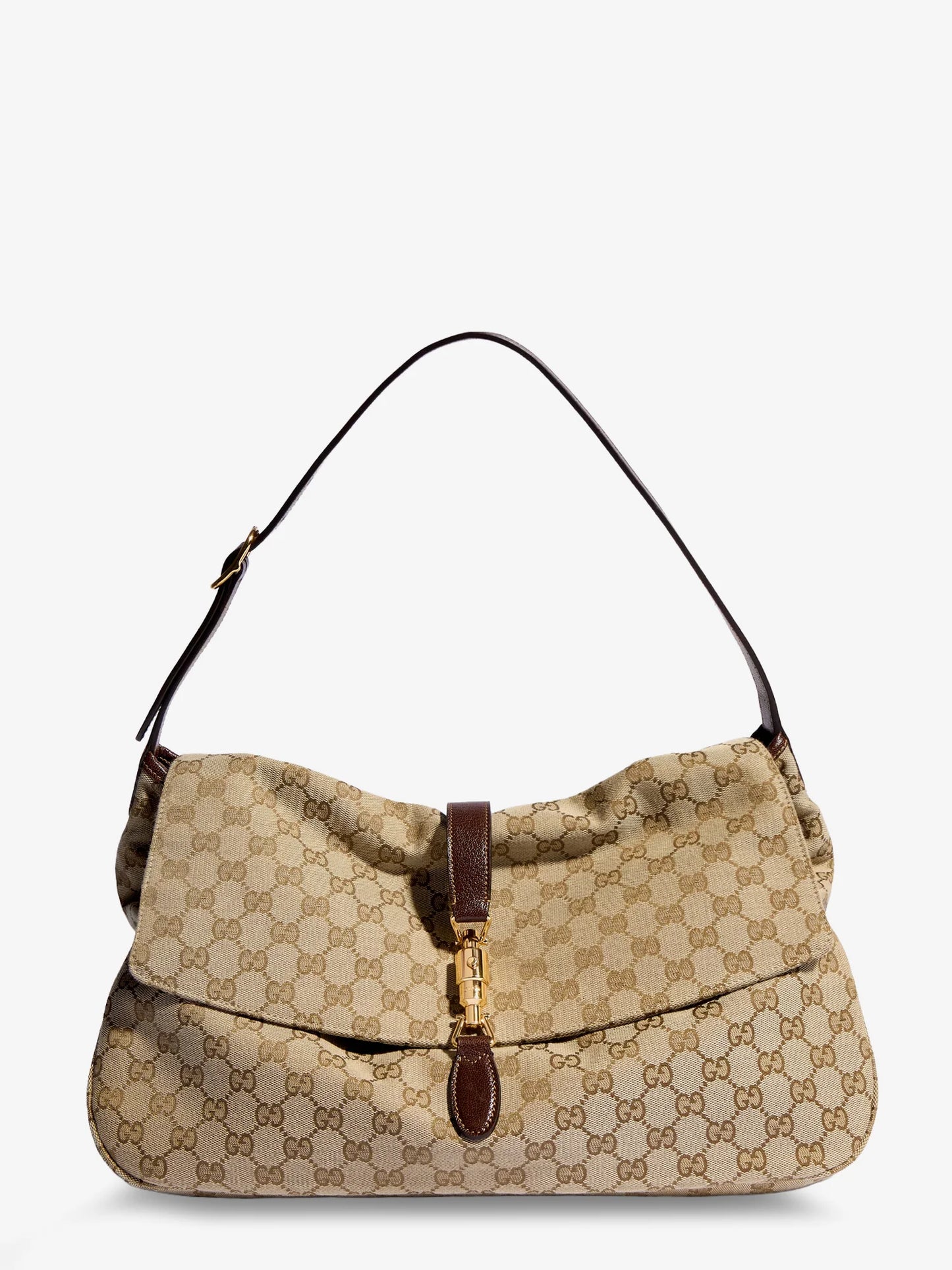 GUCCI - Jackie Flap GG canvas shouder bag
