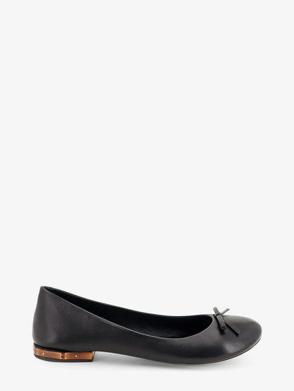 GUCCI - Leather and bamboo ballrinas