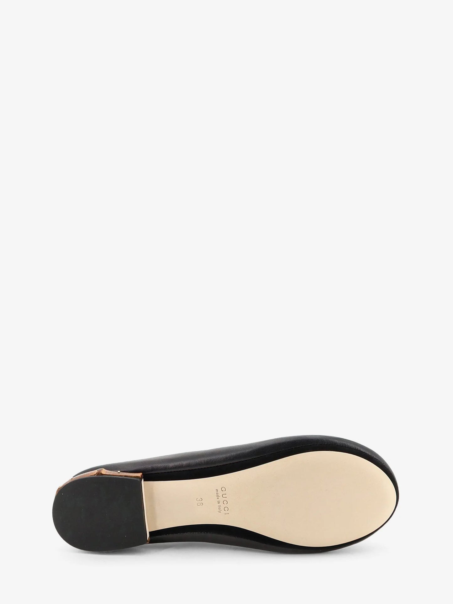 GUCCI - Leather and bamboo ballrinas