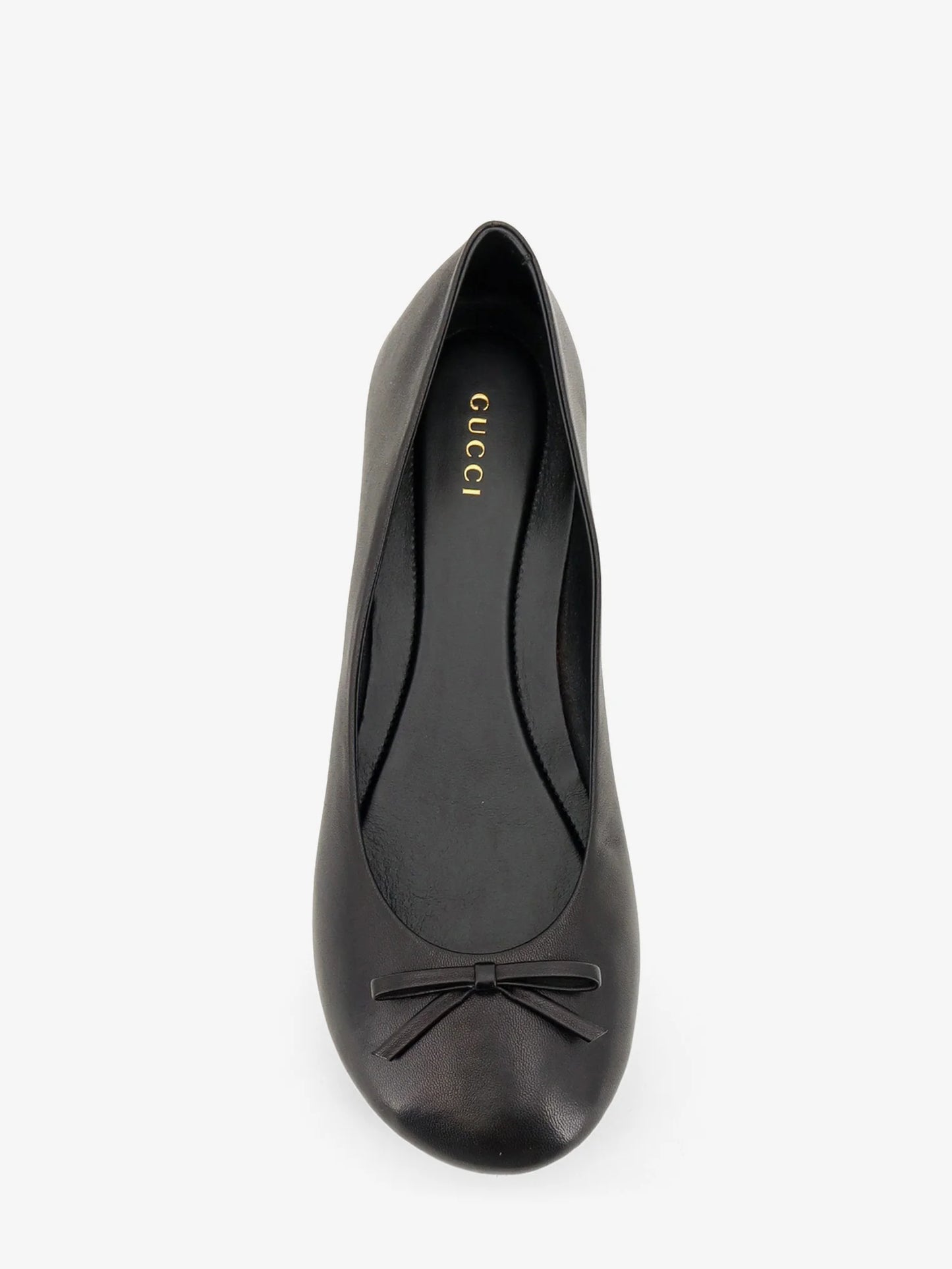 GUCCI - Leather and bamboo ballrinas