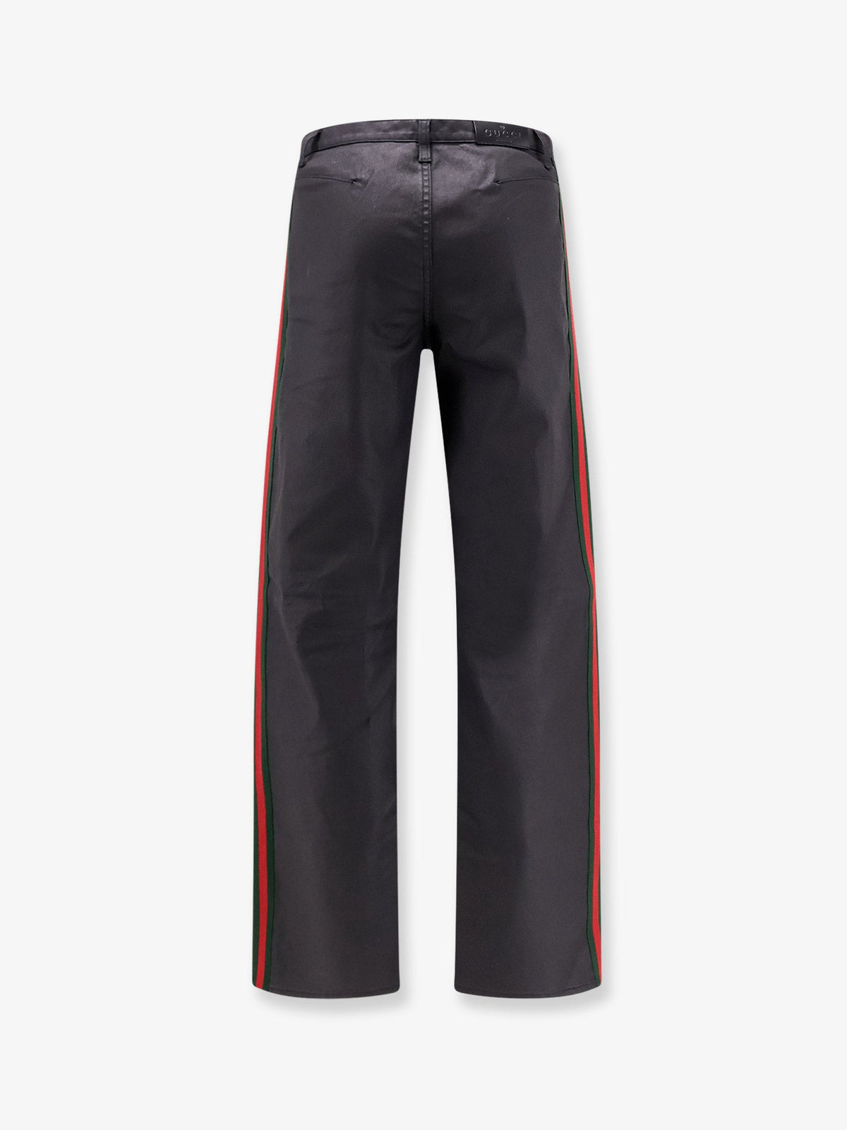 Gucci Cotton trousers with Web stripe - Black