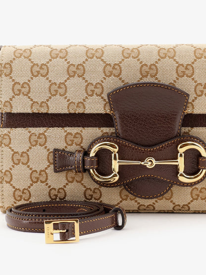 Gucci Ristretto GG fabric shoulder bag - Brown