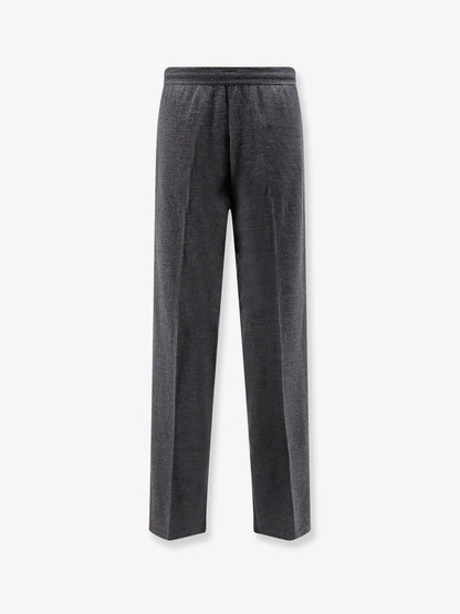 GUCCI - Wool leisure trousers with Web insert