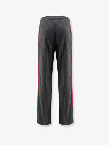 Gucci Wool leisure trousers with Web insert - Grey