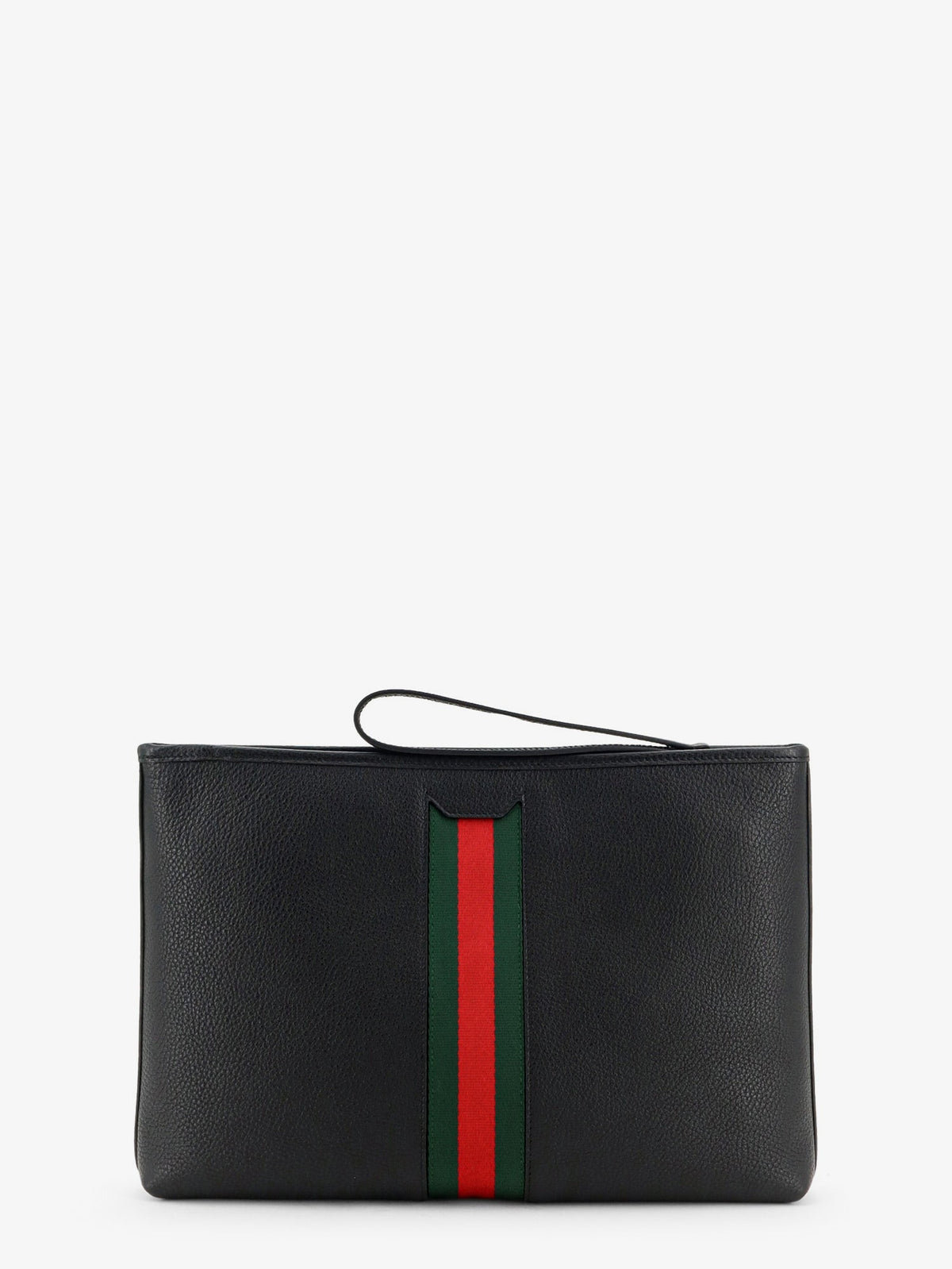 Gucci Portfolio grained leather clutch - Black