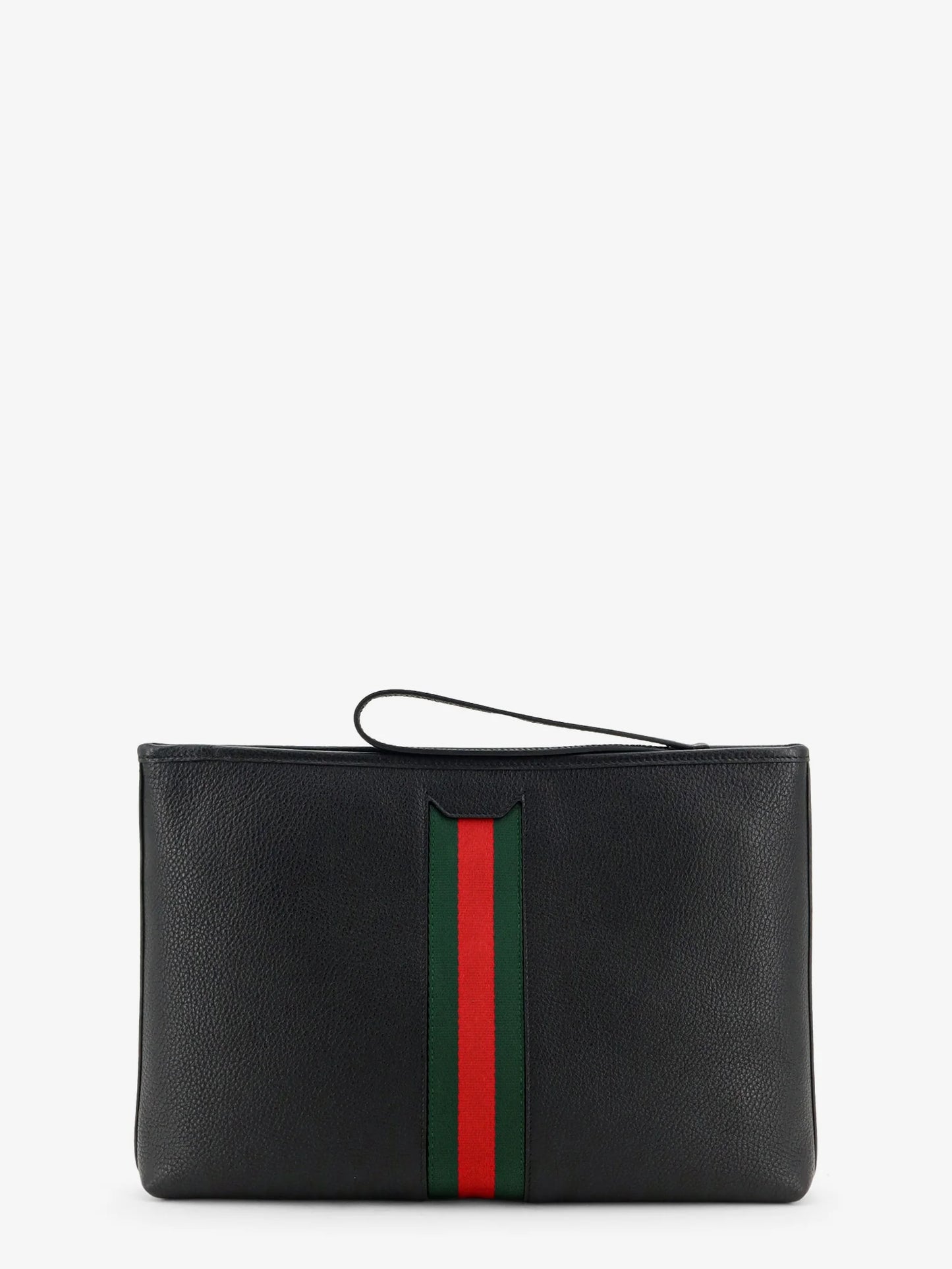 GUCCI - Portfolio grained leather clutch