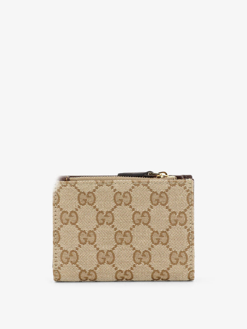Gucci GG fabric wallet - Sandbrown