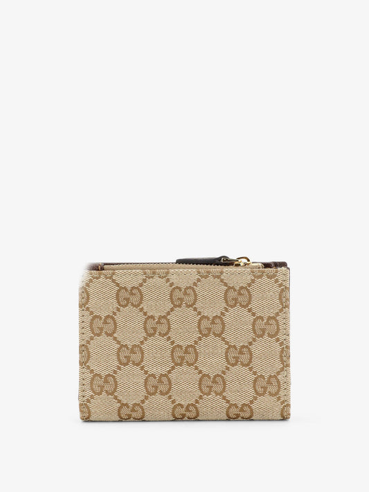 Gucci GG fabric wallet - Sandbrown