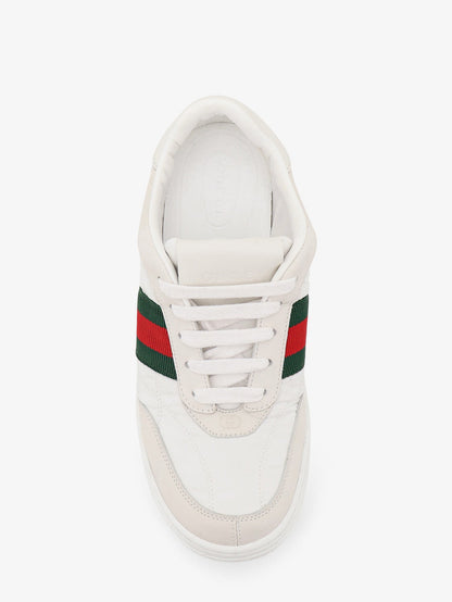 Gucci Screener sneakers in nylon with side Web detail - White