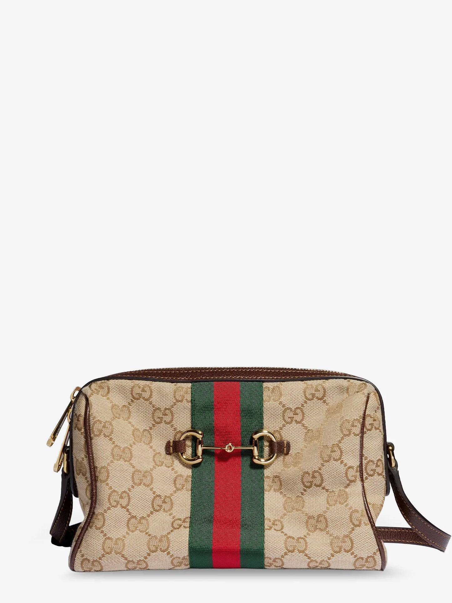 GUCCI - Camera bag GG fabric crossbody bag with metal Horsebit