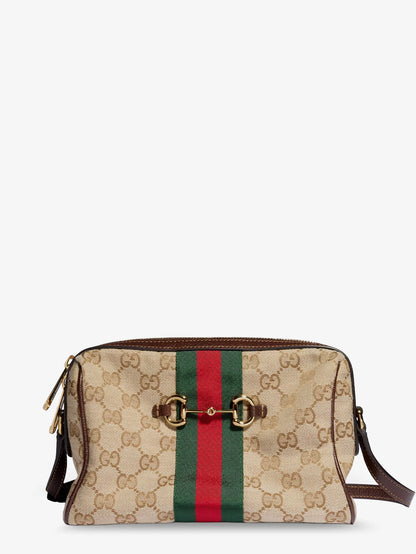 GUCCI - Camera bag GG fabric crossbody bag with metal Horsebit