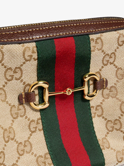 GUCCI - Camera bag GG fabric crossbody bag with metal Horsebit