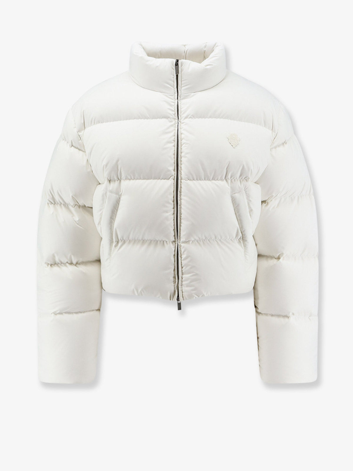 Gucci Crop Fit down jacket with crest - Offwhite