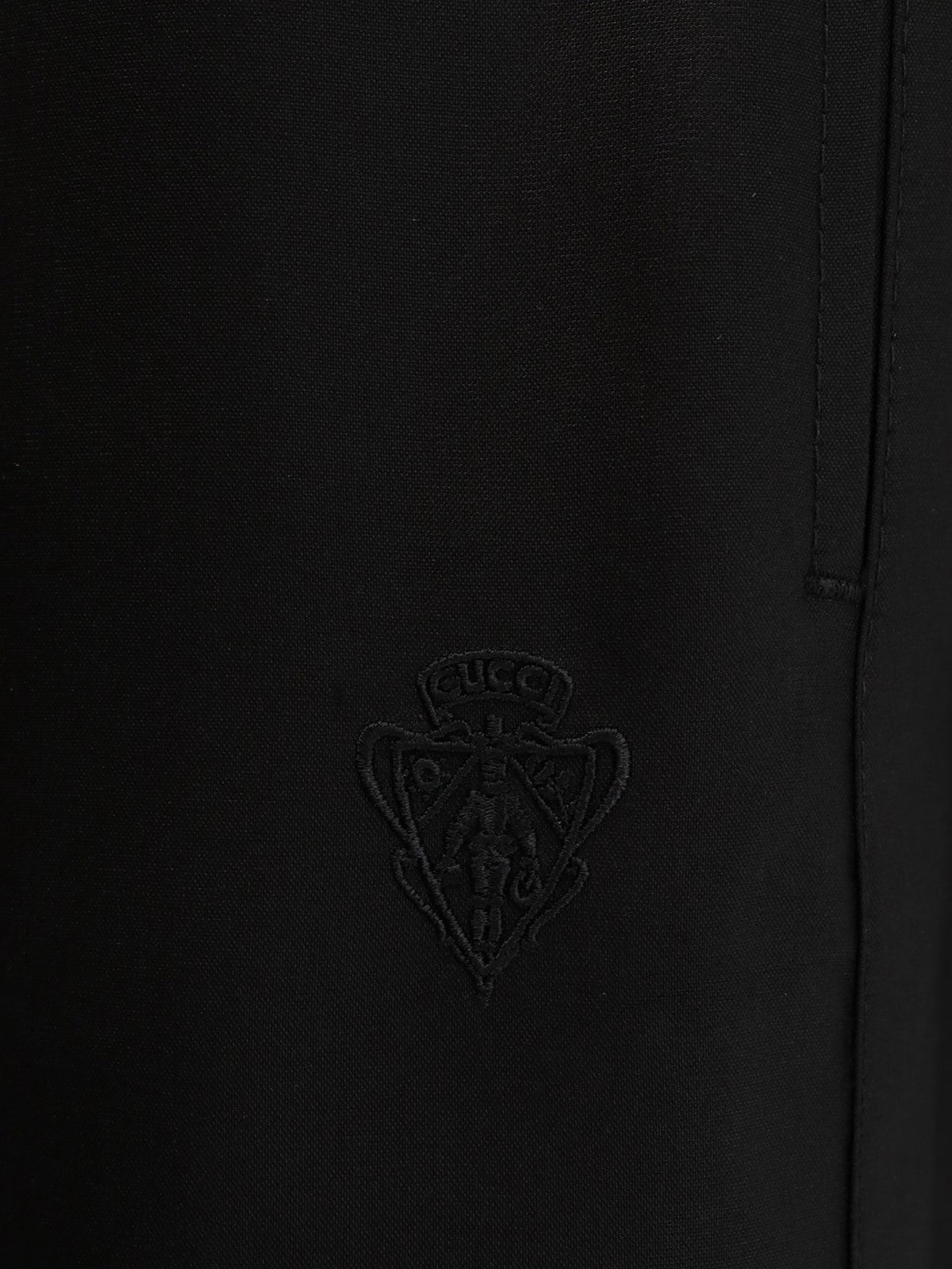 Gucci Silk poplin leisure trousers with Web ribbon - Black