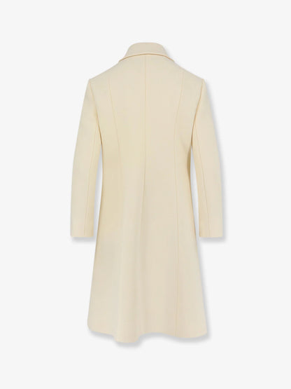 GUCCI - White wool crêpe coat