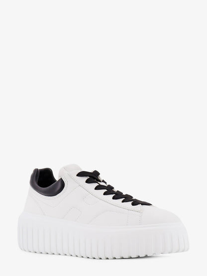 Hogan Low-top leather H-stripes sneakers - Bianco/Nero