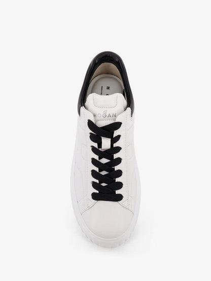 Hogan Low-top leather H-stripes sneakers - Bianco/Nero