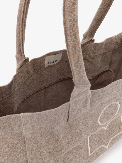 Isabel Marant Yenky Zipped Cotton Shoulder Bag - Beige