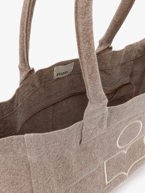 Isabel Marant Yenky Zipped Cotton Shoulder Bag - Beige