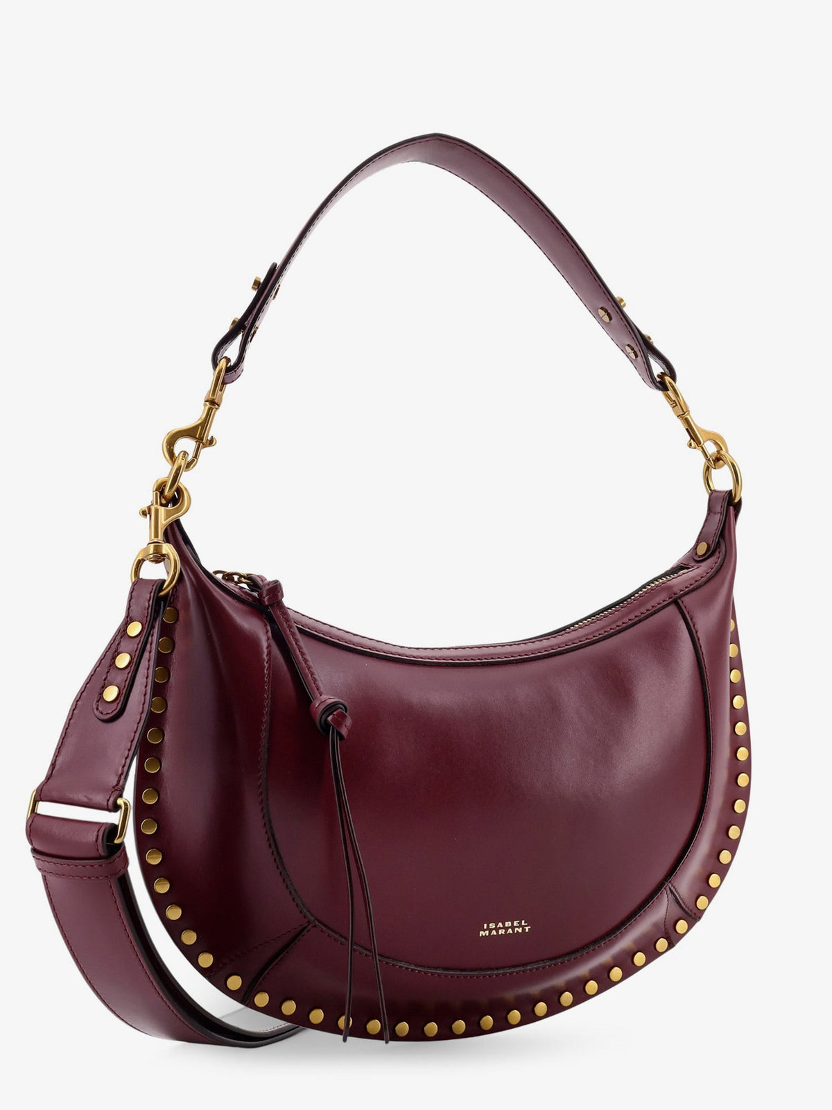 Isabel Marant Naoko Leather crossbody bag - Burgundy