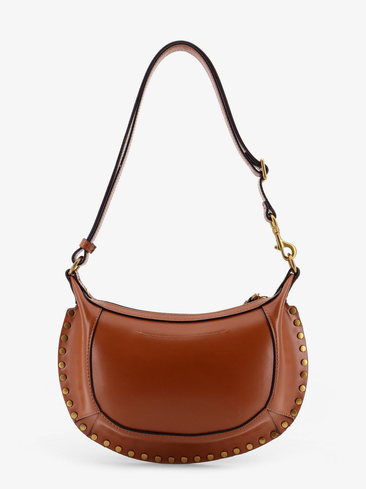 Isabel Marant Oskan Moon leather crossbody bag - Cognac