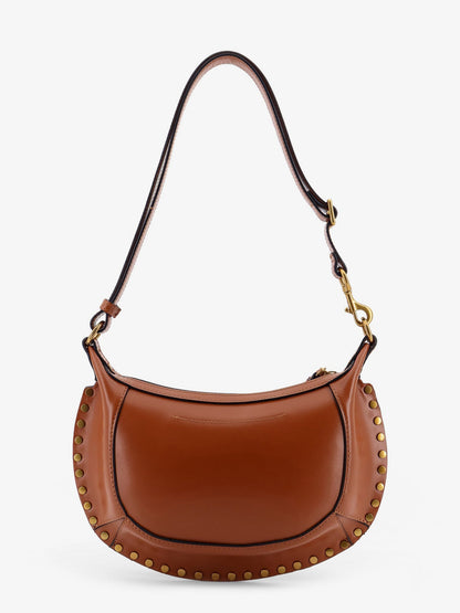 Isabel Marant Oskan Moon leather crossbody bag - Cognac