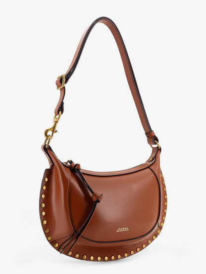 Isabel Marant Oskan Moon leather crossbody bag - Cognac