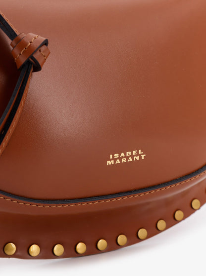 Isabel Marant Oskan Moon leather crossbody bag - Cognac