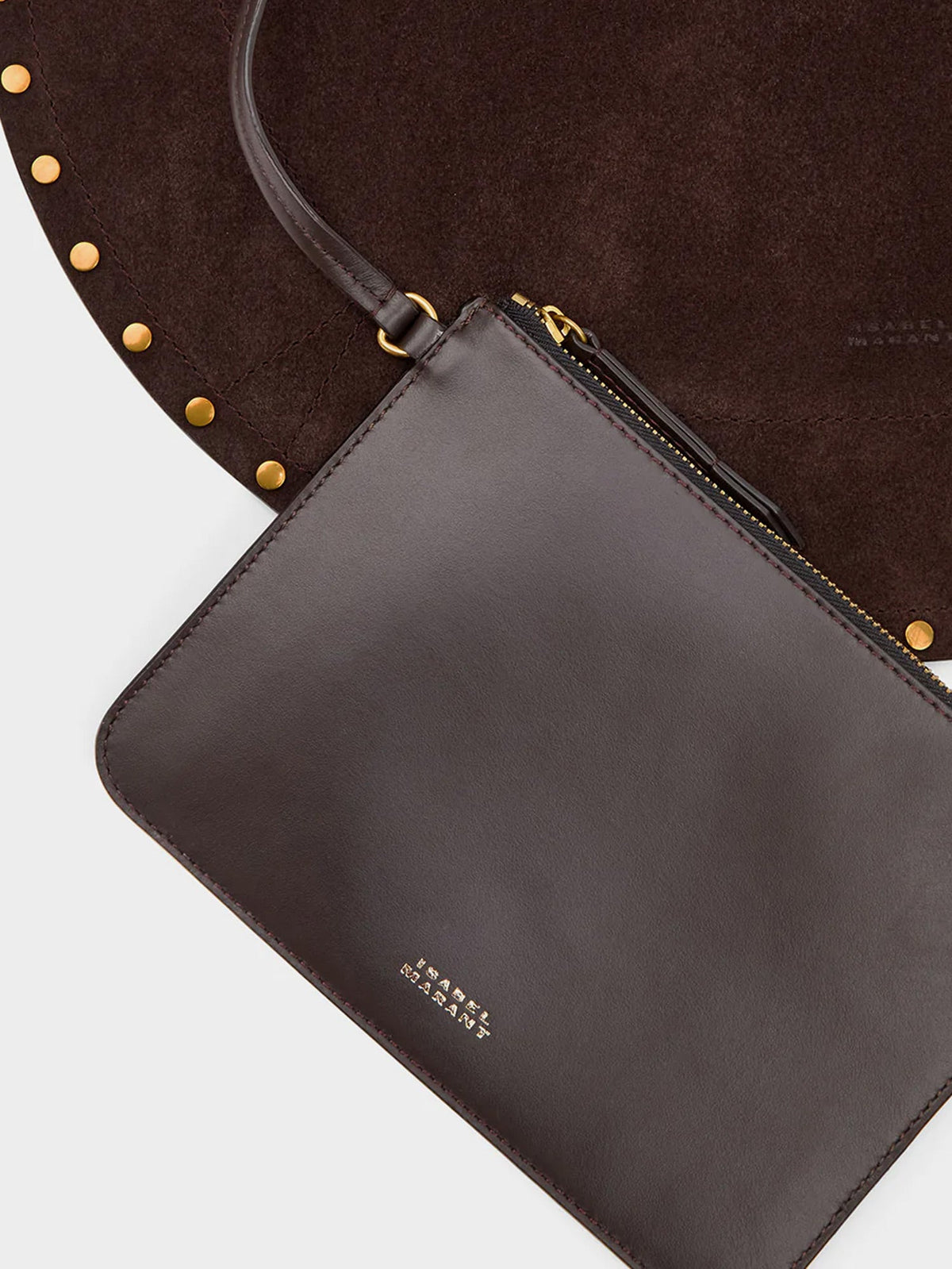 Isabel Marant Oskan Hobo Suede Shoulder Bag - Coffee