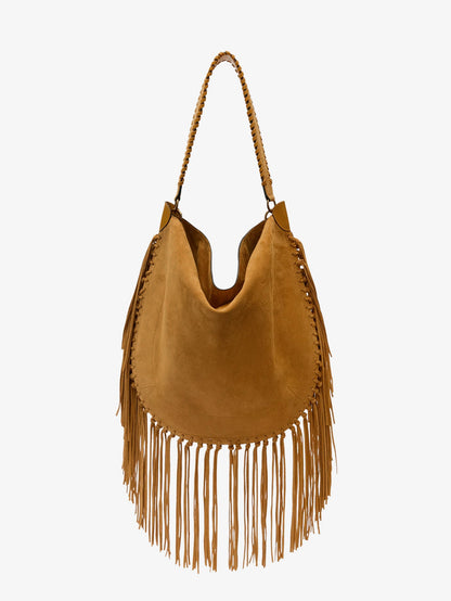 Isabel Marant Oskan suede shoulder bag - Cognac