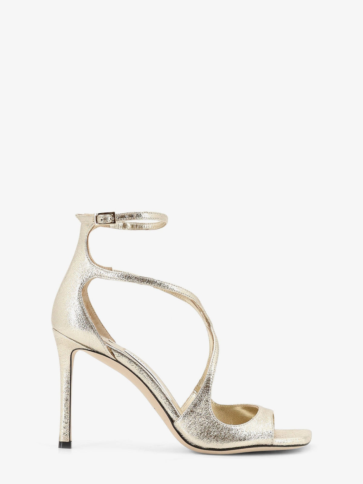 Jimmy Choo Azia glittered leather sandals - Platinum