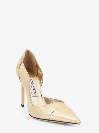 Jimmy Choo Brigitte 100 Liquid Metal leather décolleté - Gold