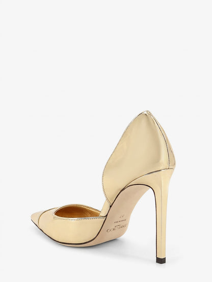 Jimmy Choo Brigitte 100 Liquid Metal leather décolleté - Gold
