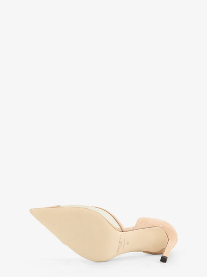 Jimmy Choo Brigitte voile and suede décolleté - Chai