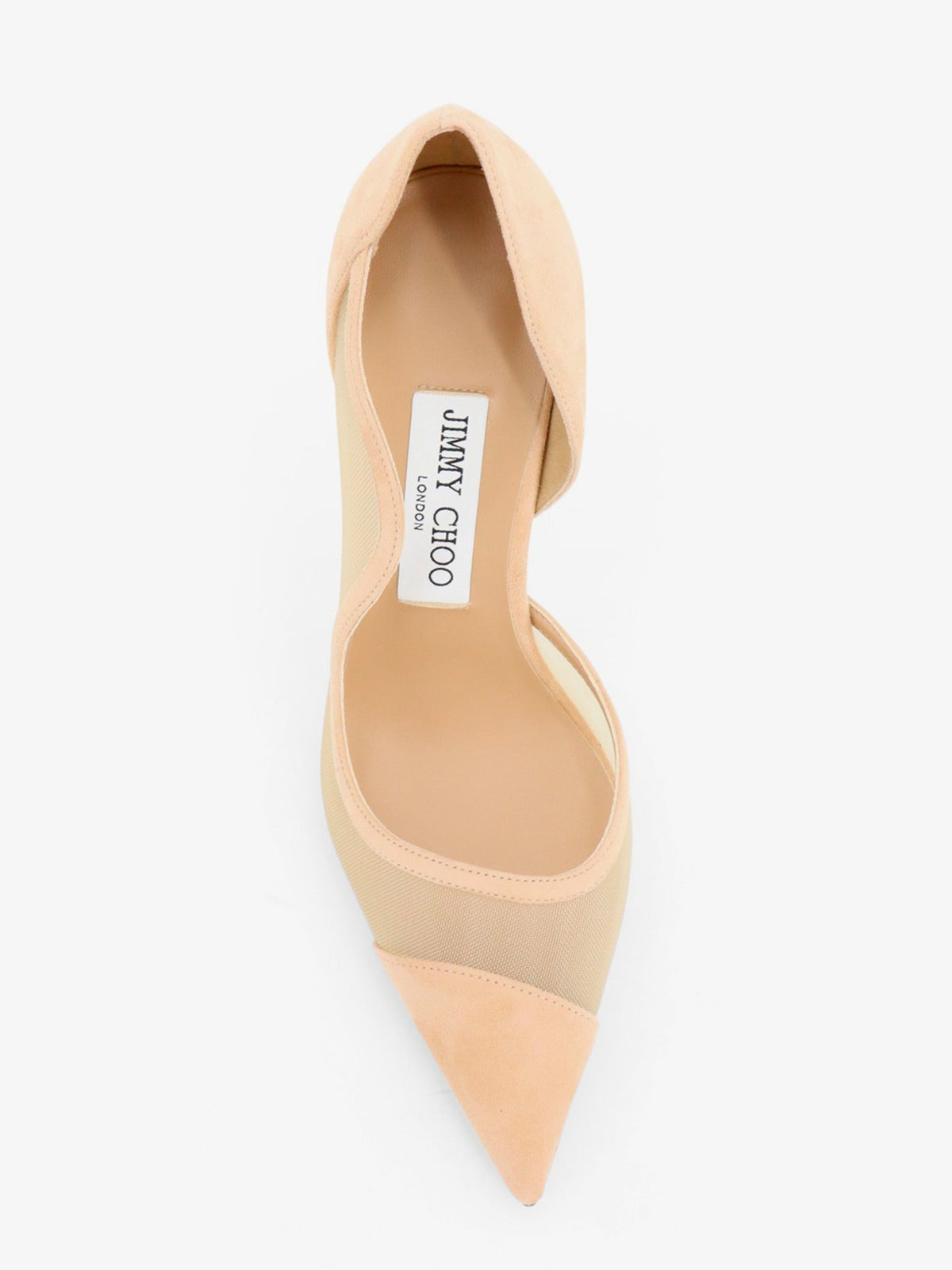 Jimmy Choo Brigitte voile and suede décolleté - Chai