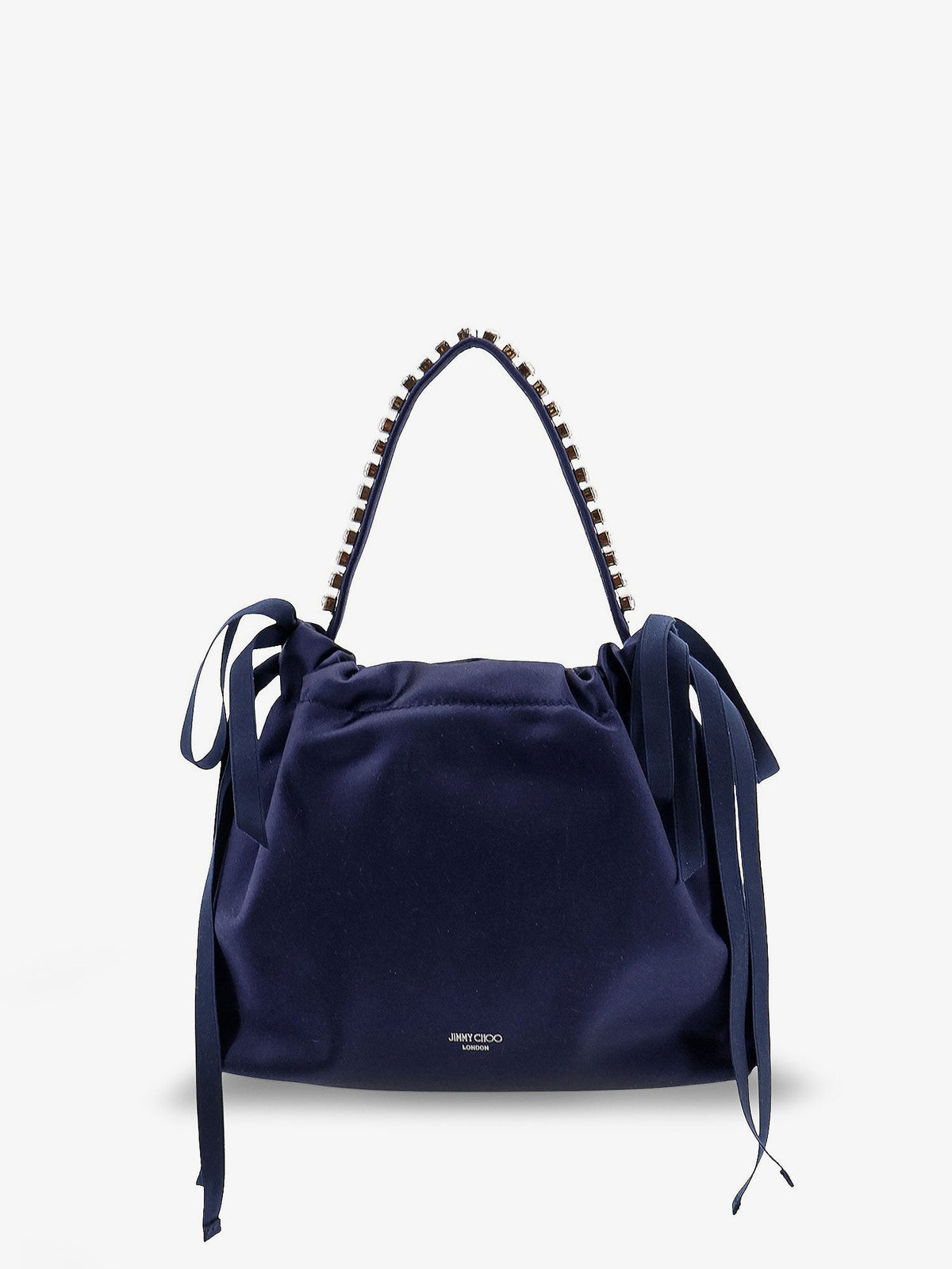 Jimmy Choo Satin crossbody bag - Marinesilver