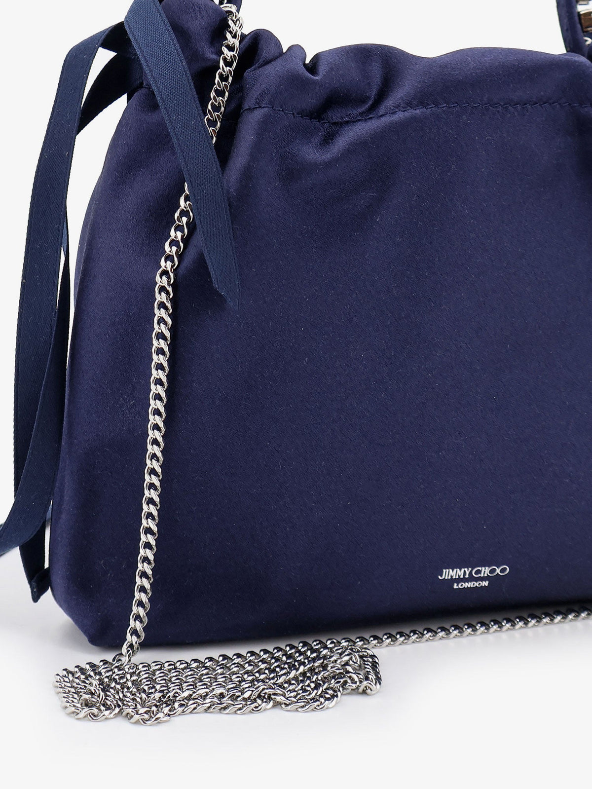 Jimmy Choo Satin crossbody bag - Marinesilver
