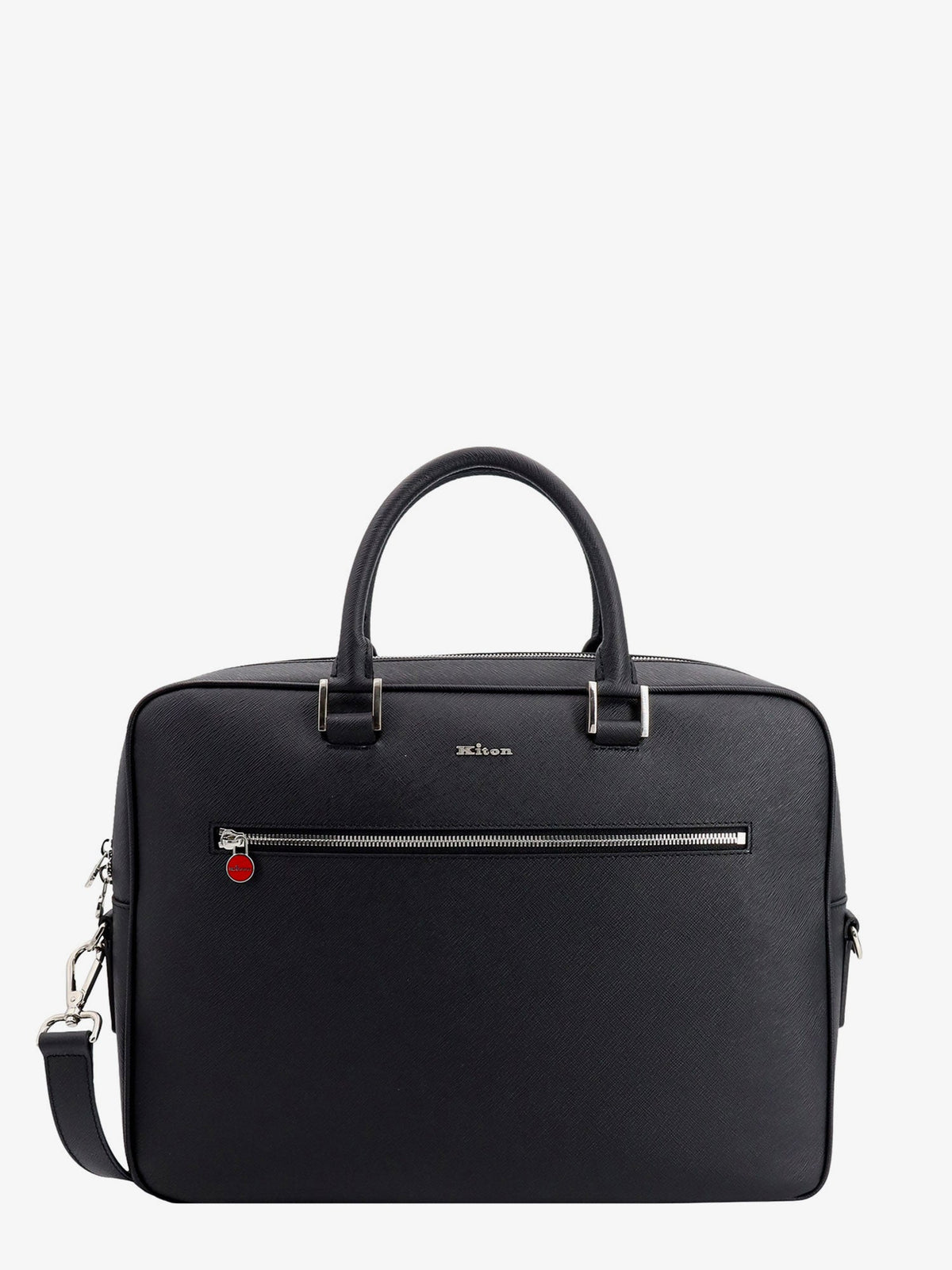 Kiton Leather work bag - Nero