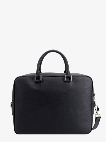 Kiton Leather work bag - Nero