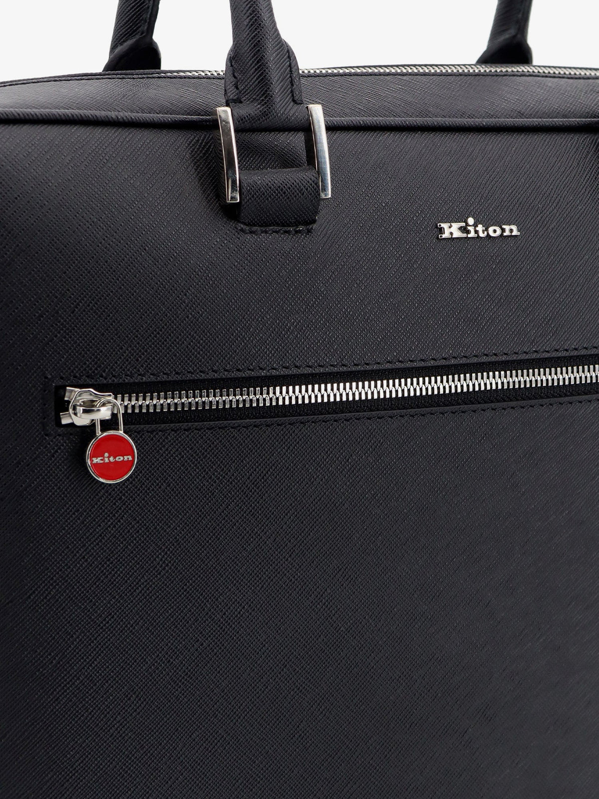 Kiton Leather work bag - Nero