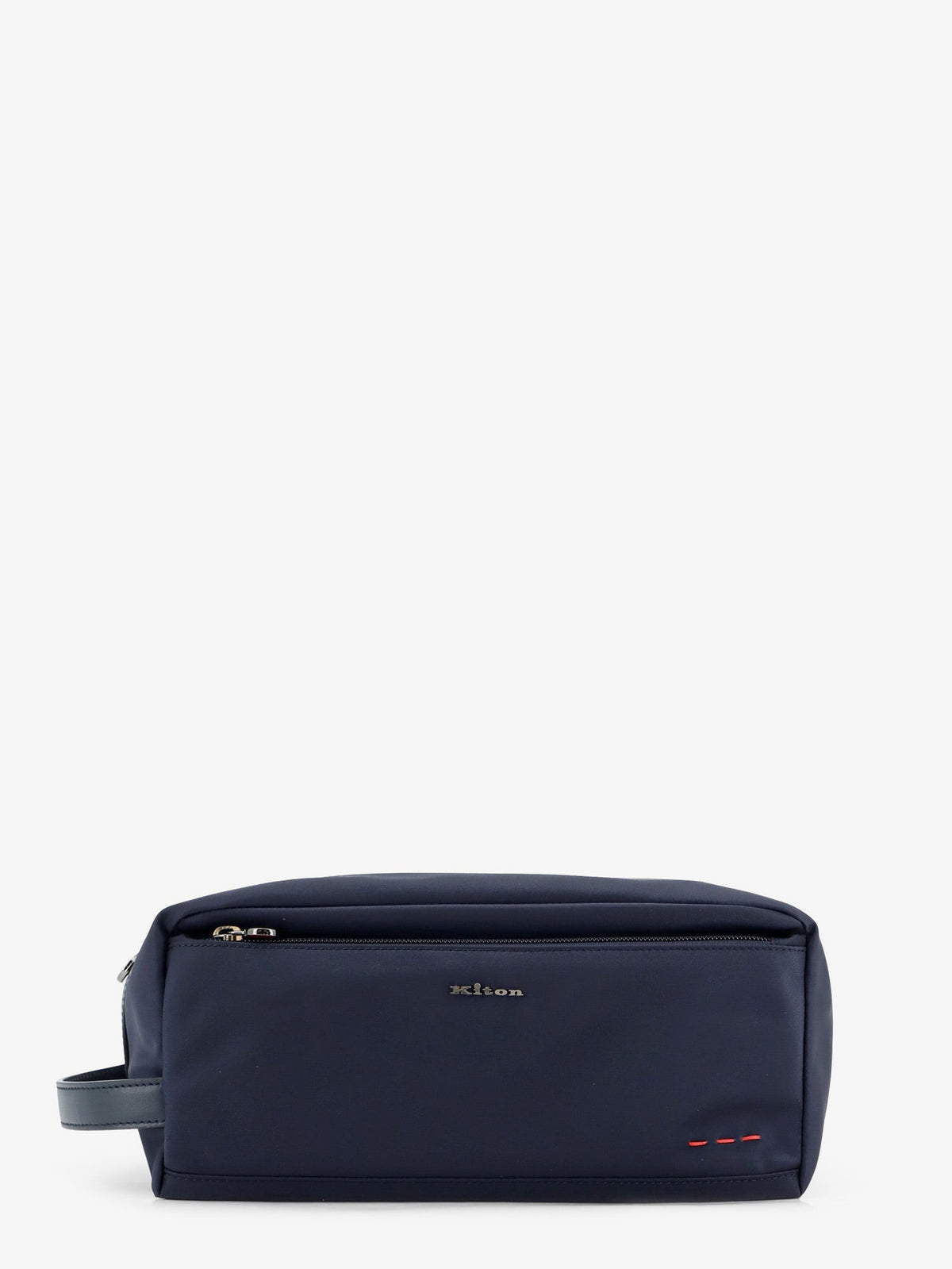 Kiton Nylon Beauty Case with Logo - Blunavy