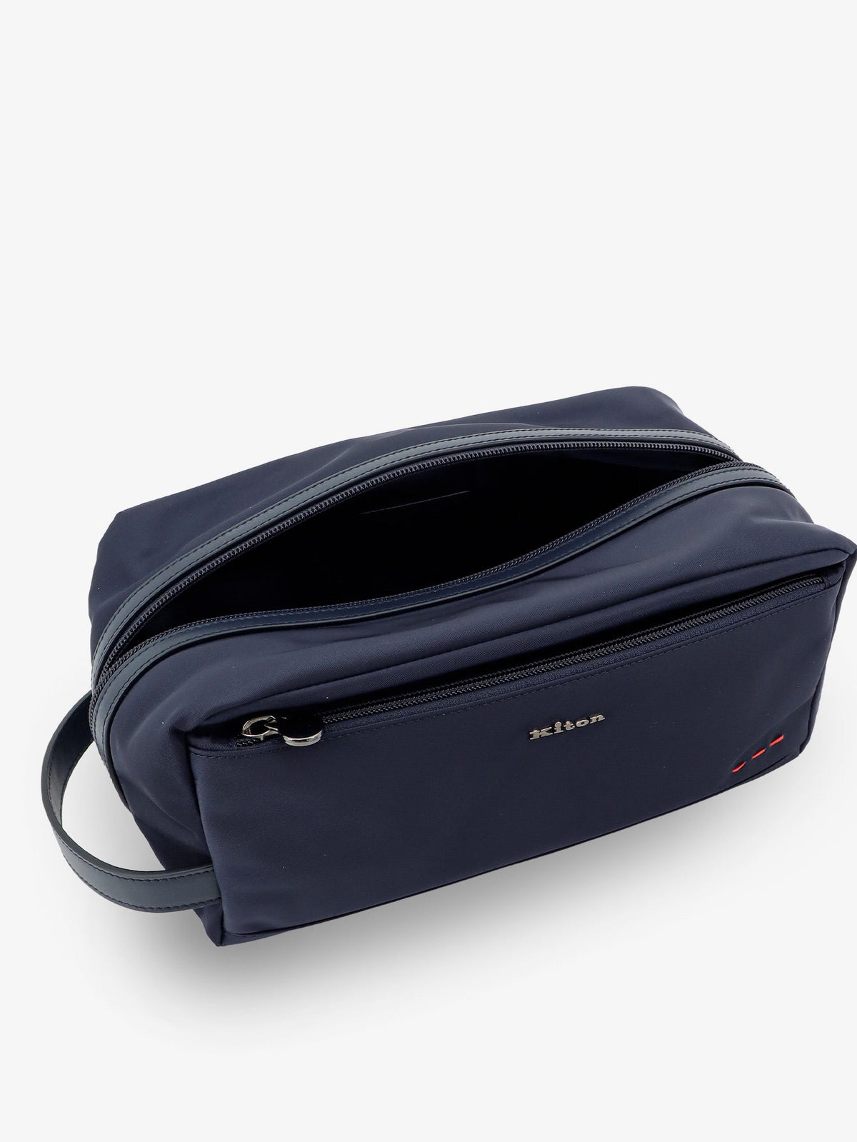 Kiton Nylon Beauty Case with Logo - Blunavy