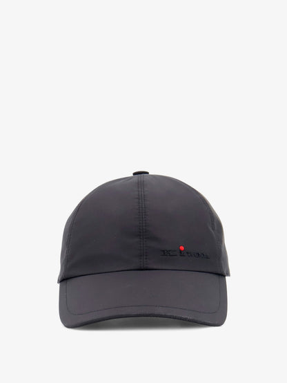 Kiton Nylon hat with embroidered logo on the front - Nero