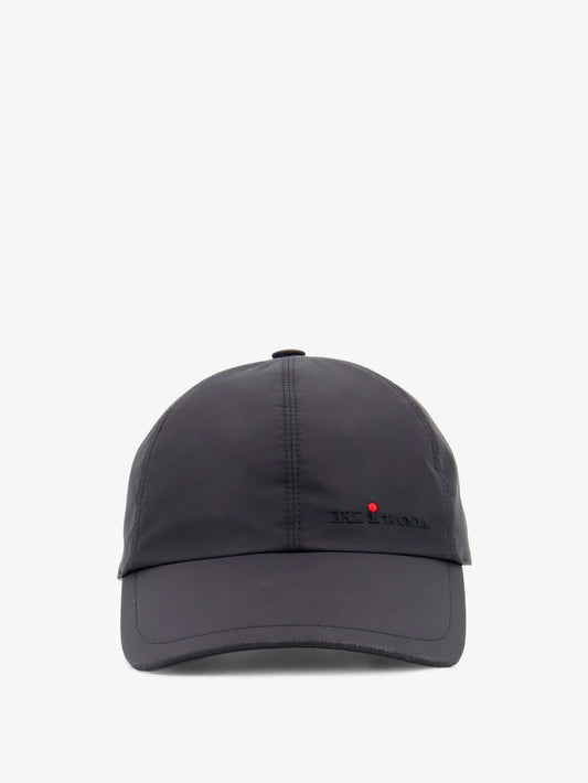 Kiton Nylon hat with embroidered logo on the front - Nero