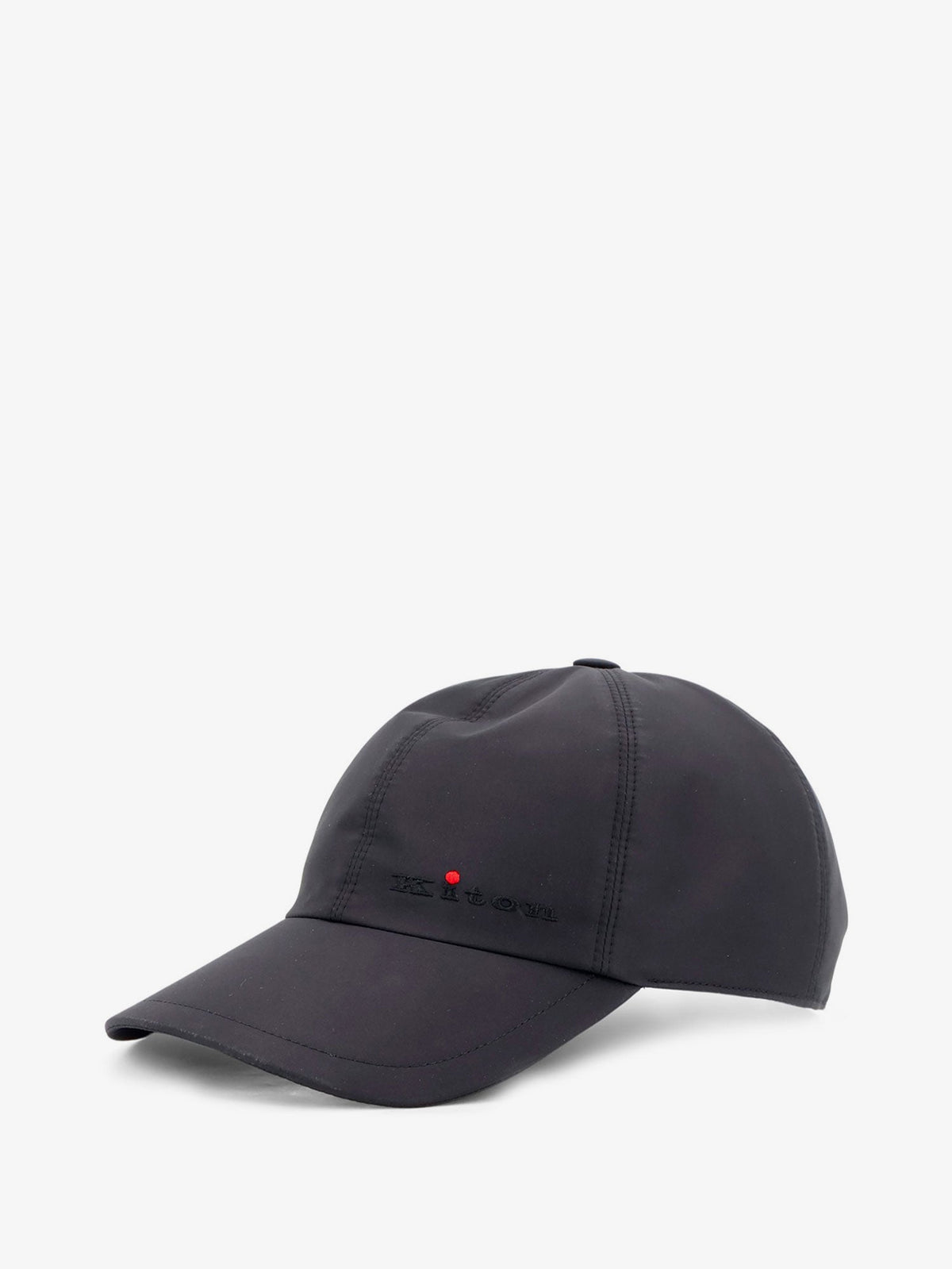 Kiton Nylon hat with embroidered logo on the front - Nero