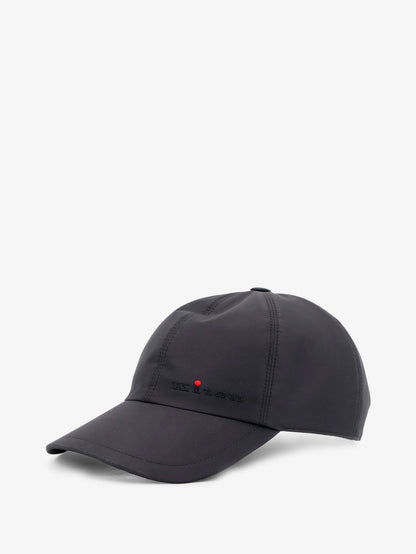 Kiton Nylon hat with embroidered logo on the front - Nero