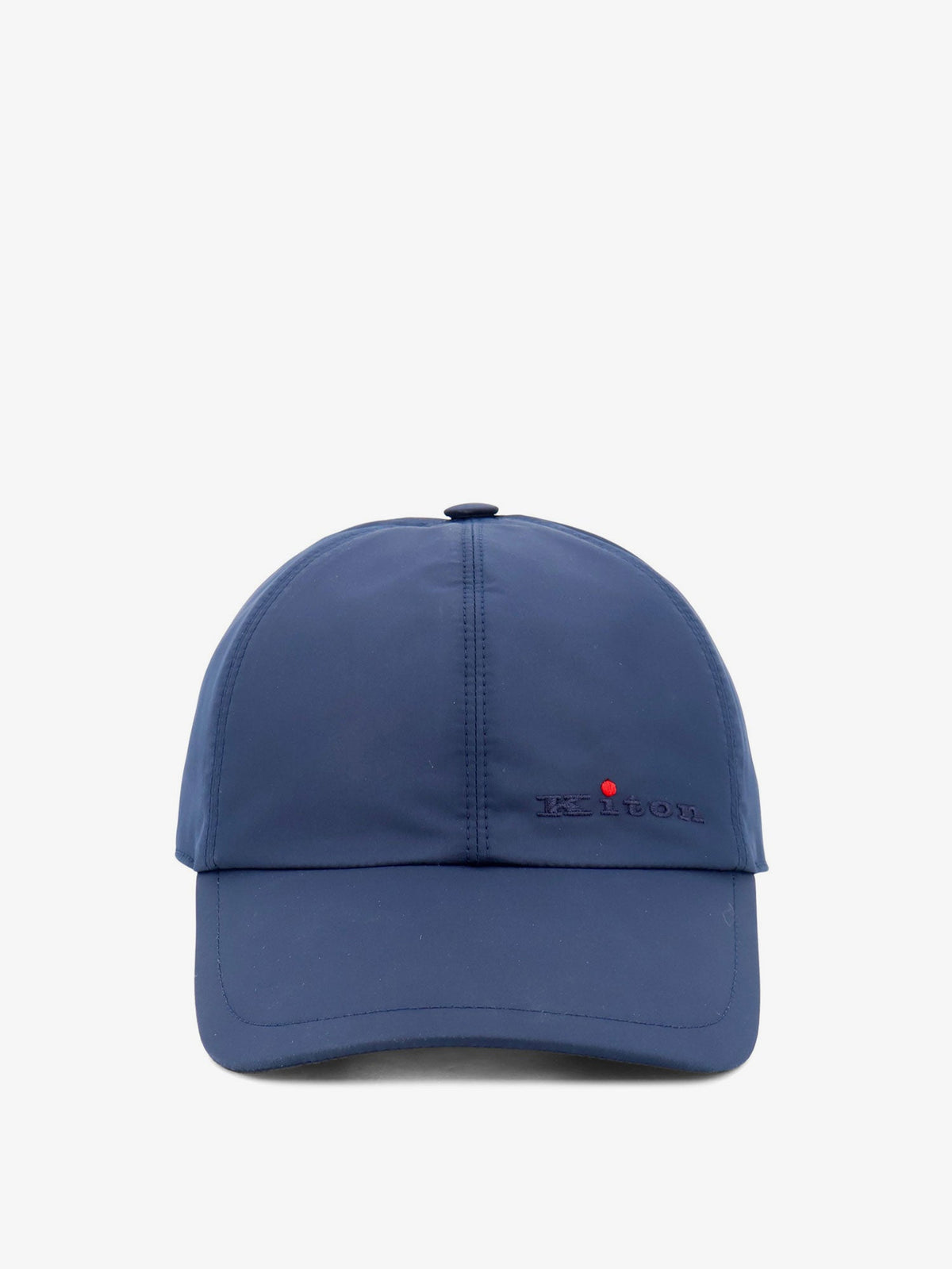 Kiton Nylon hat with embroidered logo on the front - Blunavy