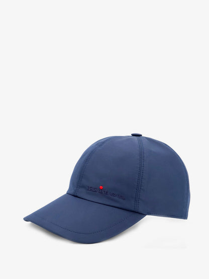Kiton Nylon hat with embroidered logo on the front - Blunavy