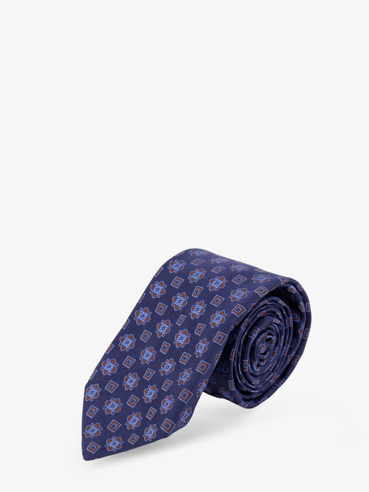 Kiton Silk tie with micro-pattern - Multicolore